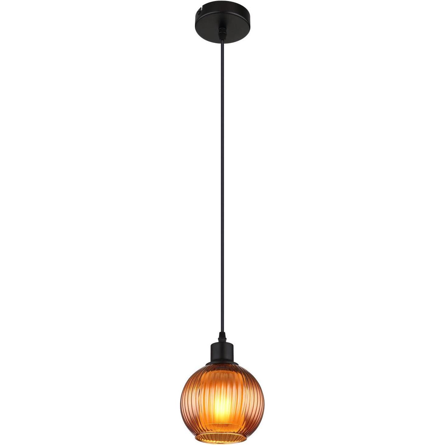 Globo, Pendelleuchte, Zumba E27 Hängeleuchte Schwarz Matt, Metall Ø15cm 15638B