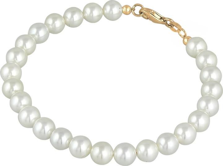 Produktbild Elli Armband Muschelkernperlen 925 Sterling Silber (19 cm, Edelstahl, Muschelkernperlen, 925 Sterling Silber, ohne Stein)