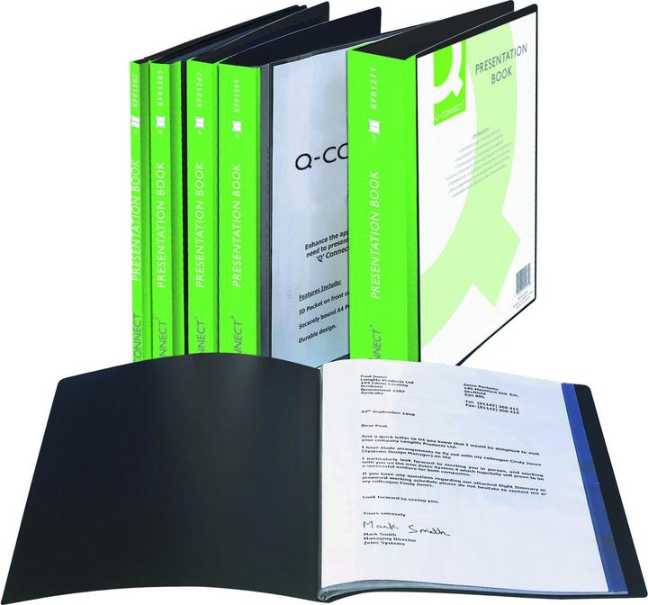 Produktbild Q-Connect Sichtbuch mit transparenter Sichttasche (A4, 1x)
