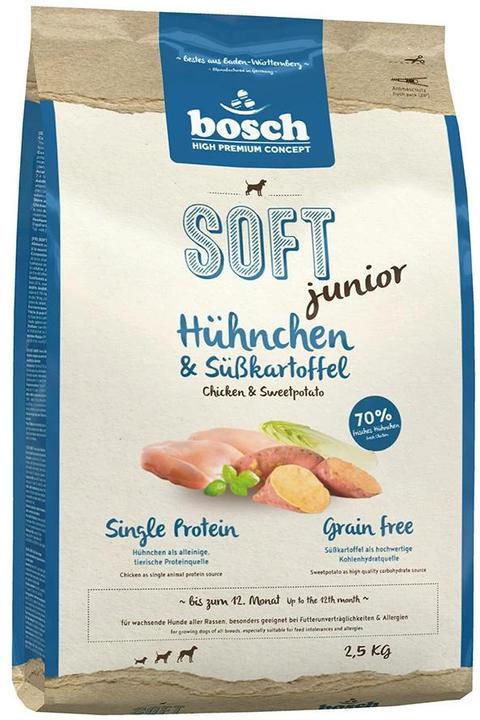 Immagine prodotto Bosch Petfood High Premium Soft Semi-Moist Food Junior Chicken & Sweet Potato (Junior, 1 pz., 2500 g)
