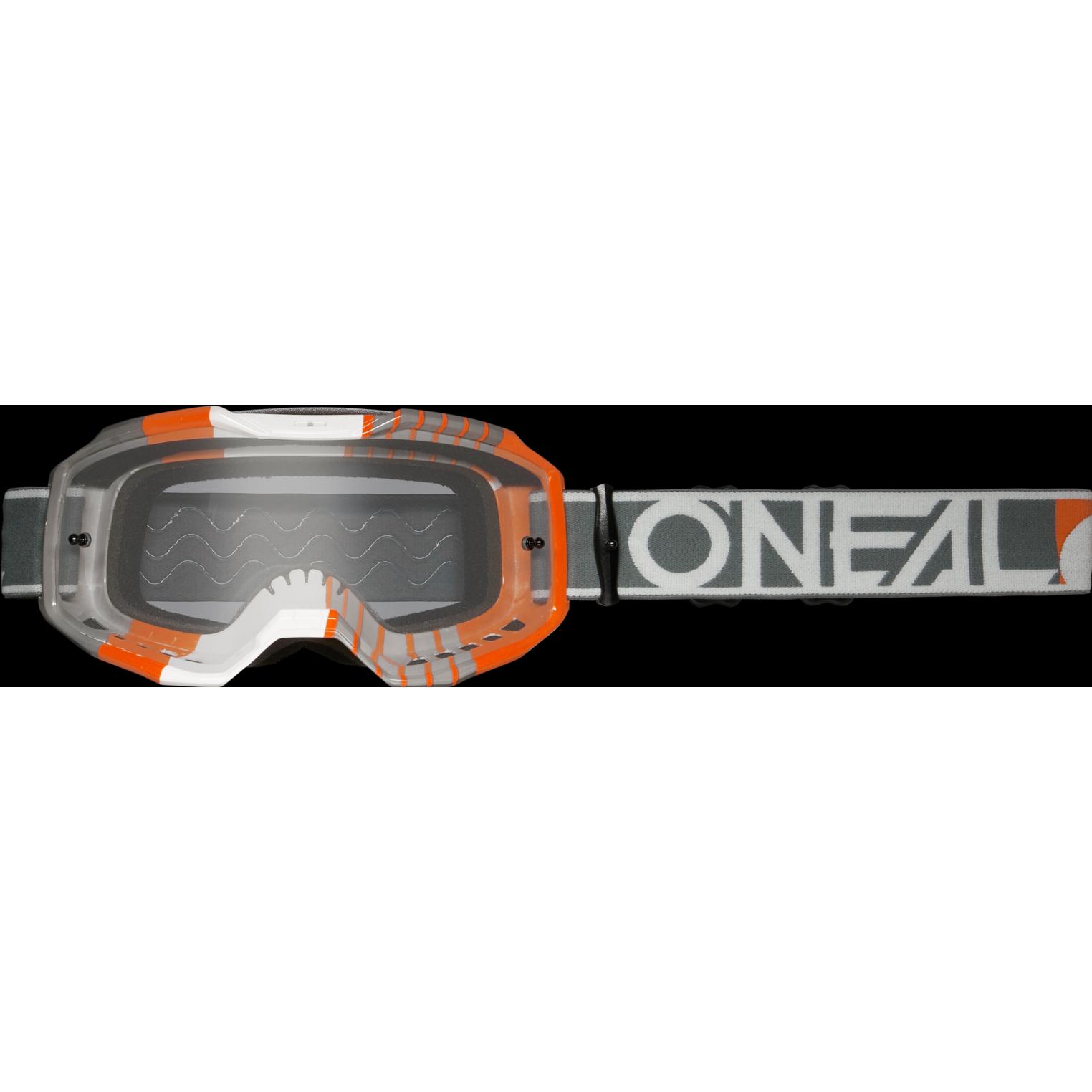 O Neal, Herren, Sportbrille, MTB B-10 (White Gray Orange, White Gray Orange), Grau