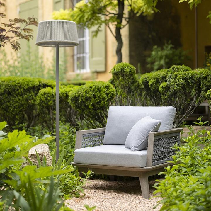 Produktbild Les Jardins Lampadaire Rop&Strip alu muscade et corde Réglable 2 hauteurs TECKA93