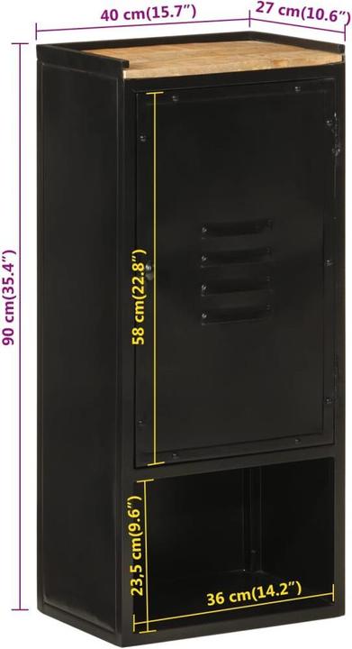 Actual product image vidaXL Badschrank (40 x 27 x 90 cm)