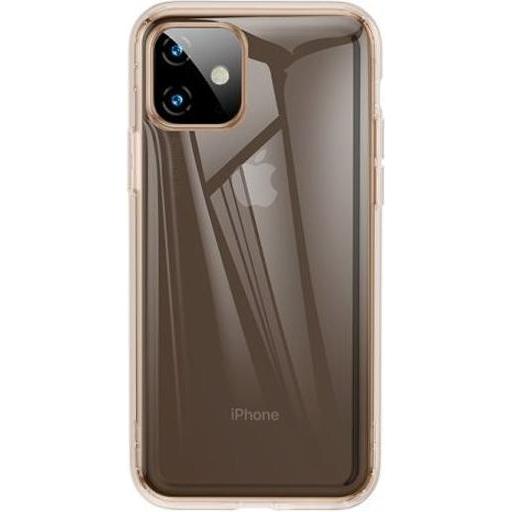 Baseus Safety Airbags Series Backcover Hülle (Apple iPhone 11), Smartphone Hülle, Gold, Transparent