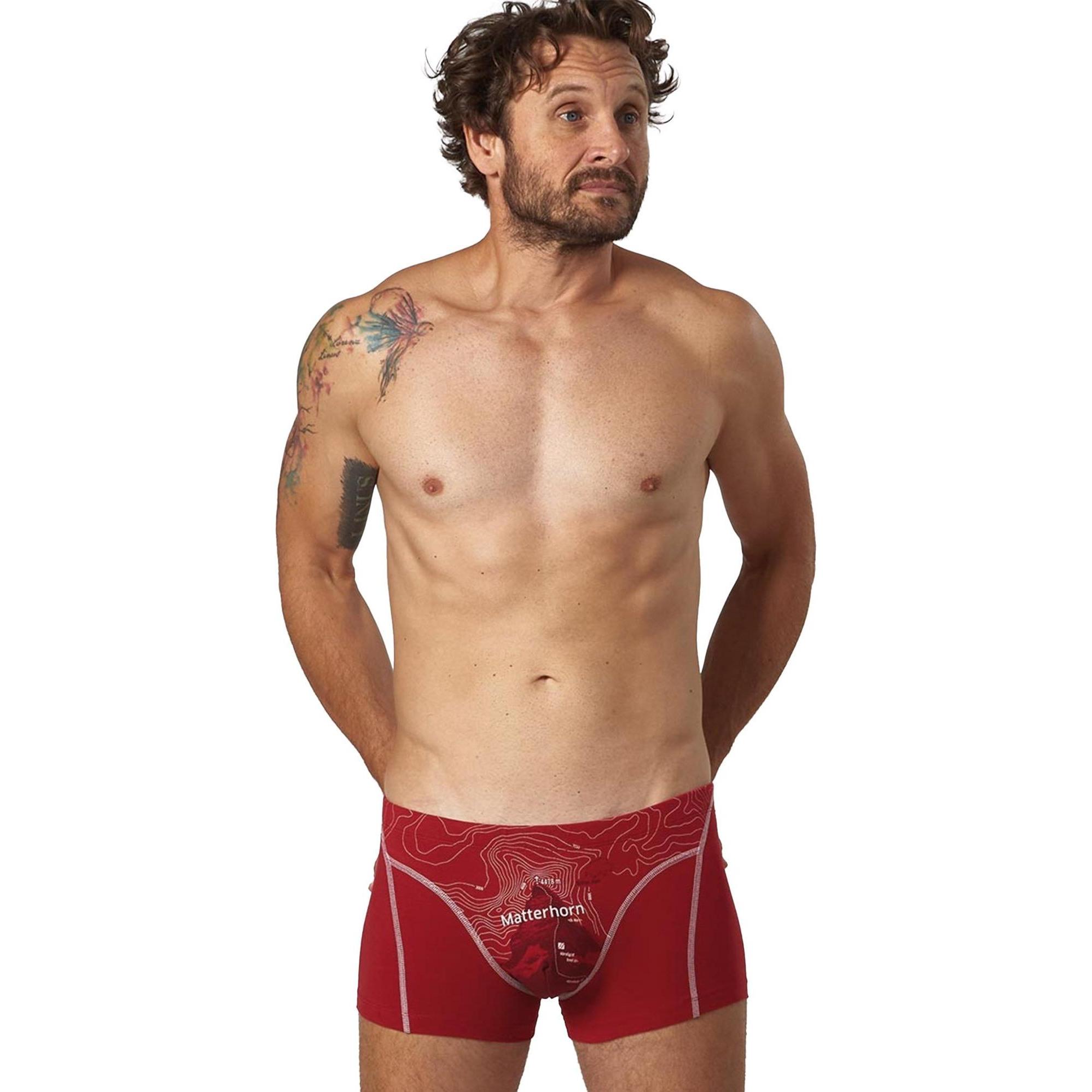 Thumbnail - Ein schöner Fleck Erde, Herren, Unterhosen, Matterhorn Boxer, Rot, (M)