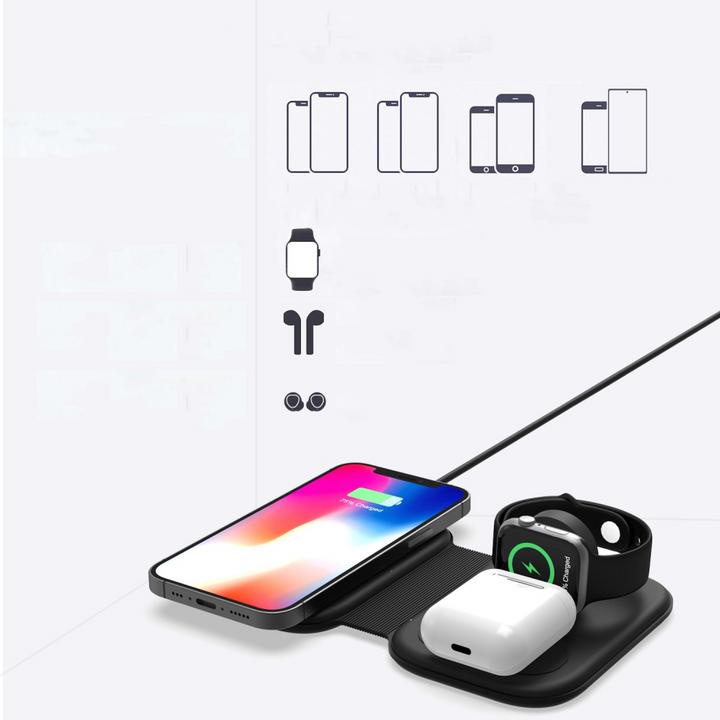 Produktbild Deltalabs MagSafe Qi Wireless Ladepad für iPhone / Apple Watch / AirPods (15 W)