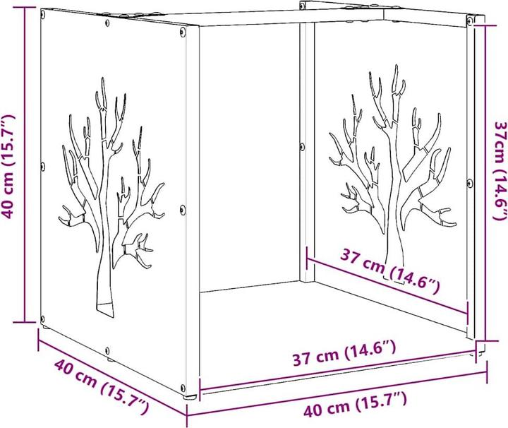 Actual product image vidaXL Melanite (40 x 40 x 40 cm)