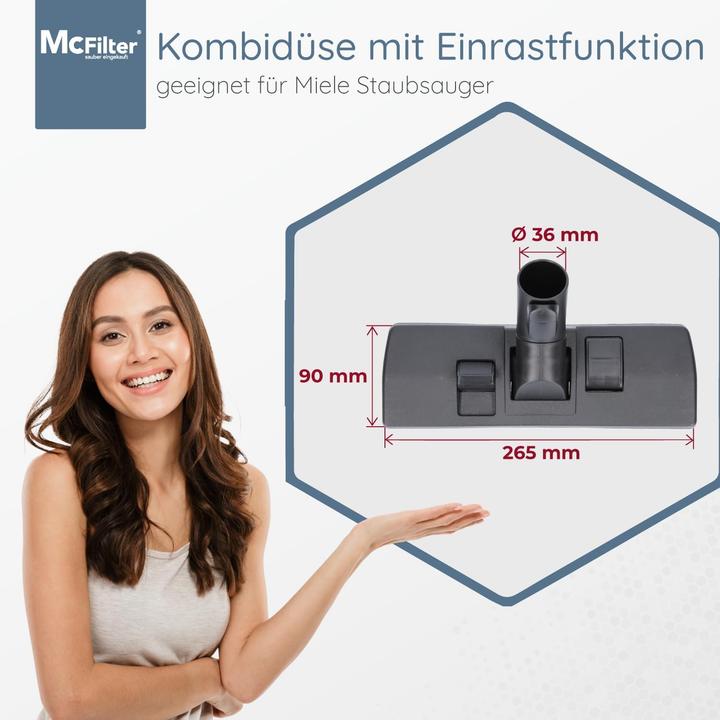 Actual product image Mc Filter Bodendüse für Miele CX1 Staubsauger Serie