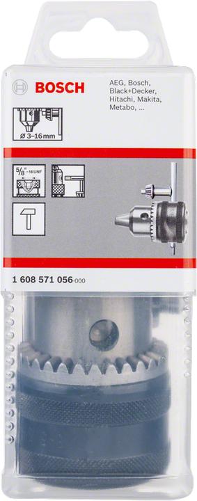 Produktbild Bosch Professional Zubehör Zahnkranzbohrfutter bis 16 mm, 5/8-Zoll 16 UN