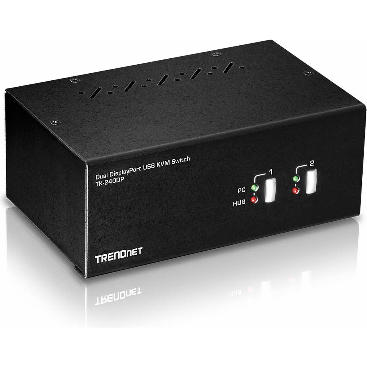 Trendnet TK-240DP, KVM Switch, Schwarz