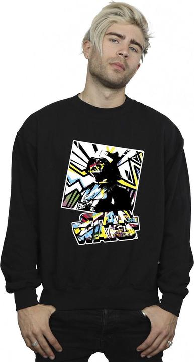 Actual product image Star Wars Mens Vader Water Colour Pop Art Sweatshirt (XXL)
