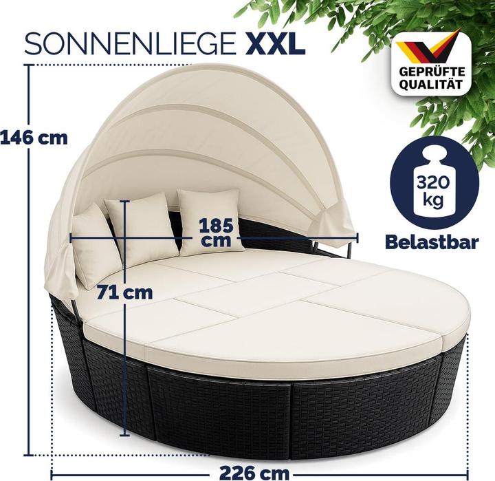 Image du produit Casaria Salon de jardin en poly rotin