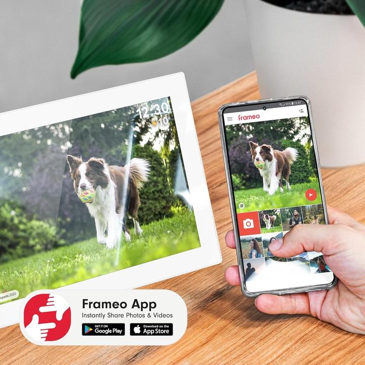 Image du produit Krüger&Matz Kruger&Matz cadre photo numérique FRAMEO Wi-Fi 10 1" blanc (10.10")