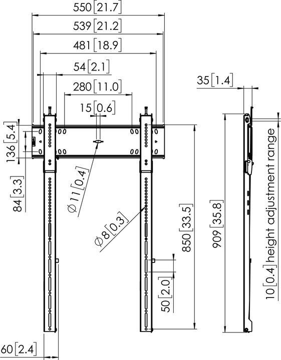 Produktbild Vogels PFW 6815 WALLMOUNT FIXED (Wand, 100 kg, 43" - 100")