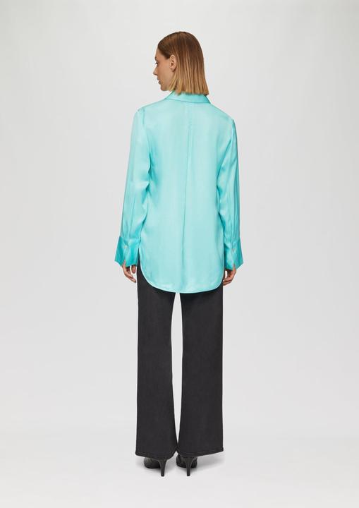 Immagine prodotto s.Oliver Bluse Longbluse aus Viskosesatin mit Perlmuttknöpfen (36)