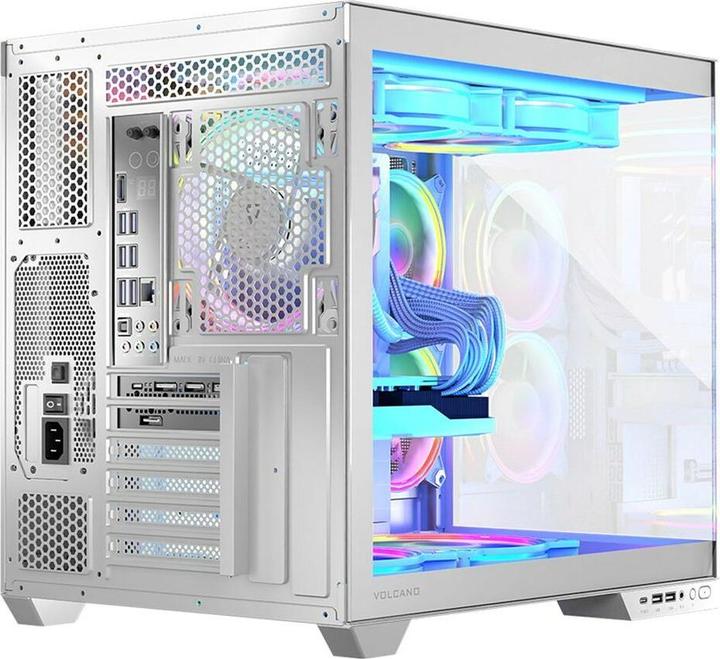 Produktbild Modecom Obudowa Volcano Panorama Apex ARGB 5F biała (AT-PANORAMA-5F-ARGB-20-000000-0002) (ATX, mATX, Mini-ITX)