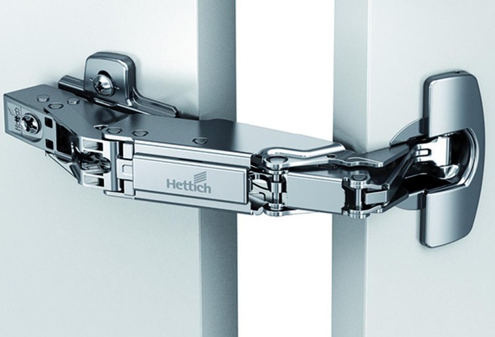 Actual product image Hettich Zero-incursion pot hinges Sensys 8657i, corner and middle hinge