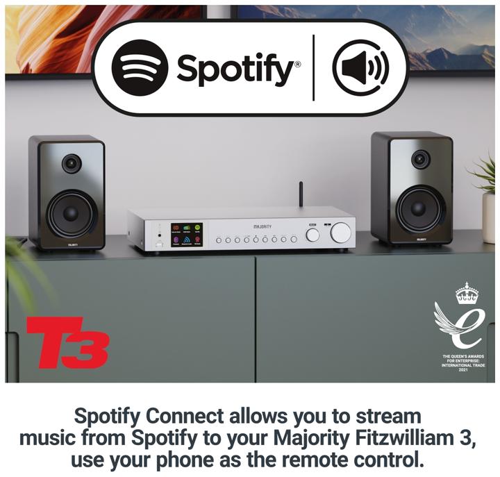 Produktbild Majority Fitzwilliam 3 Silver (Internetradio, DAB+, FM, Bluetooth, WLAN)