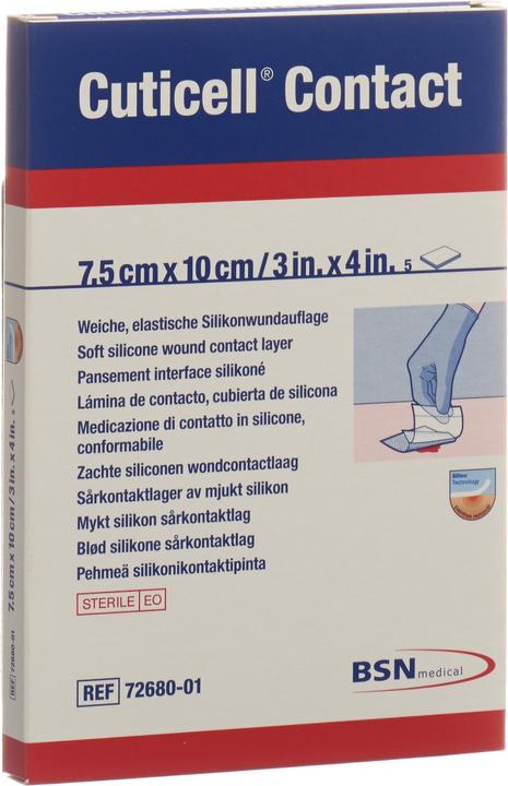 Actual product image BSN Contact Silikonwundauflage 7.5x10cm (5 x)