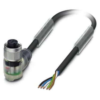 Phoenix Contact Grigio Sac-5P-10,0-Pur/M12fr-3L, Cavo + Spina Elettrica,