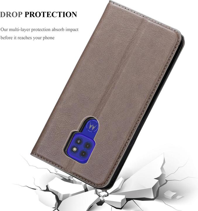 Actual product image Cadorabo Book Invisible Magnet Cover (Motorola Moto G9 Play)
