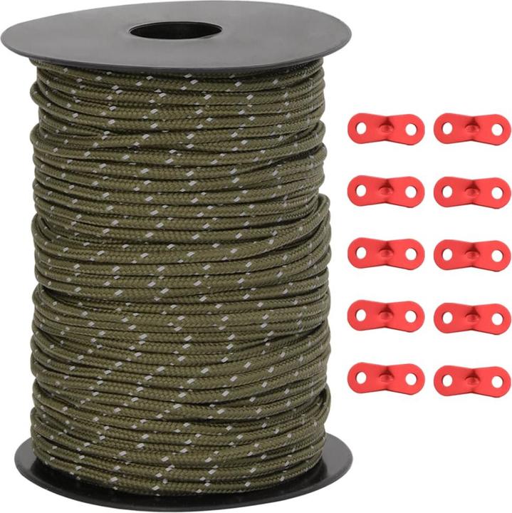 Produktbild vidaXL Zeltleine Reflektierend mit Seilspannern 50 m 3 mm