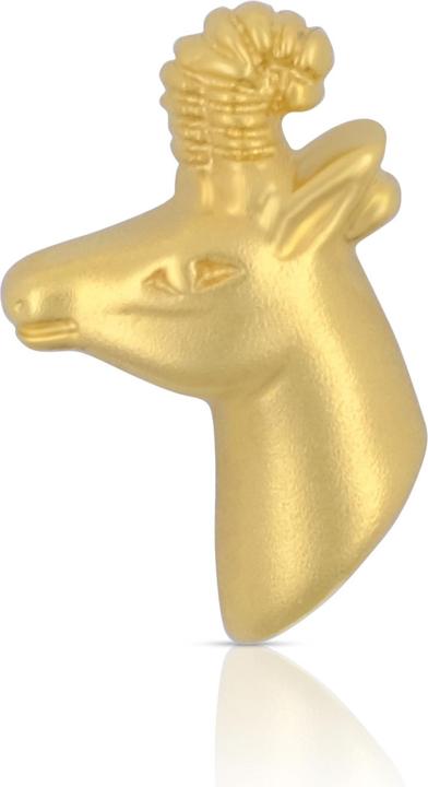 Immagine prodotto Muau Perno singolo per orecchio camoscio oro giallo 750, 9x7mm (Oro giallo 750/18 carati)