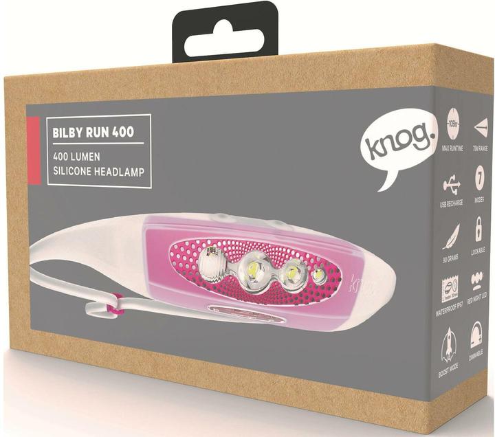 Produktbild knog. Stirnlampe Bilby Run, Violett (400 lm)