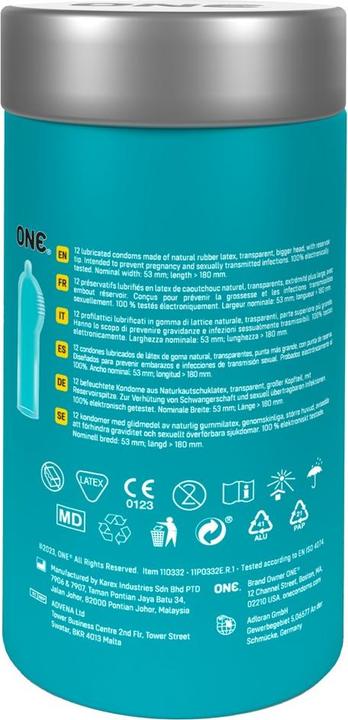 Actual product image One Pleasure Plus condoms with ribbed pouch (12 pcs.)