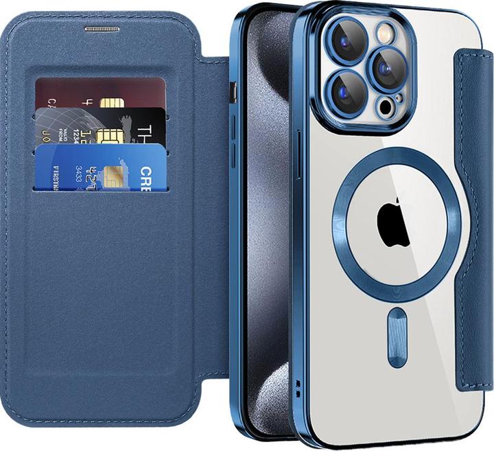 Produktbild Techsuit - SmartMag Book Case - iPhone 15 Pro - Blue (Apple iPhone 15 Pro)