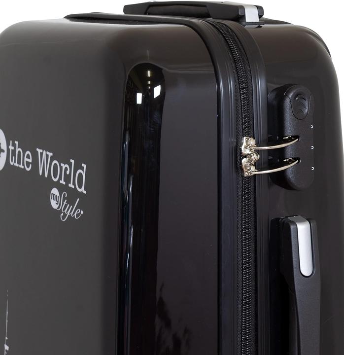 Actual product image Trendyshop365 Handgepäck Hartschalen-Reisekoffer Fly The World (36 l)