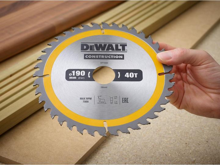 Productafbeelding DeWalt Hardmetalen cirkelzaagblad, Ø 190mm