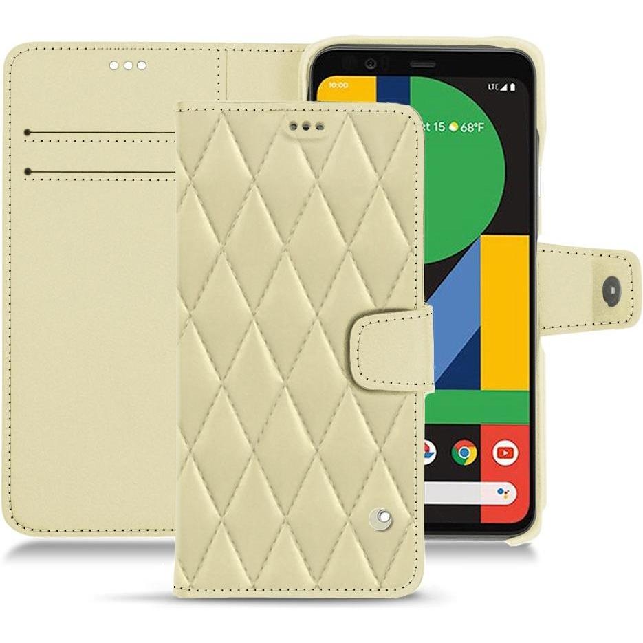 Noreve Lederschutzhülle Wallet (Google Pixel 5), Smartphone Hülle, Beige