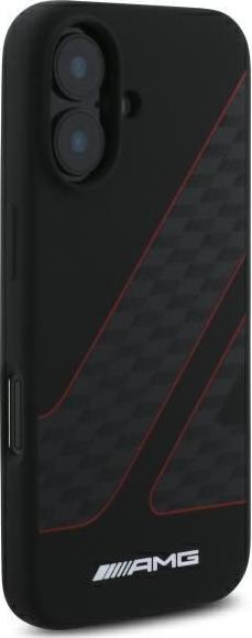 Actual product image Mercedes AMG AMHMP16S2SCFR iPhone 16 6,1" czarny/black hardcase Checkered Flag Pattern MagSafe (Apple iPhone 16)