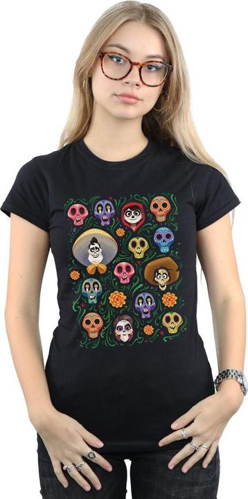 Actual product image Disney Womens/Ladies Coco Heads Pattern Cotton T-Shirt (S)