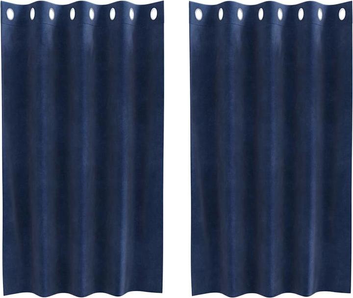 VidaXL Tende oscuranti con occhielli 2 pezzi Velluto blu scuro (140 x 140 cm)