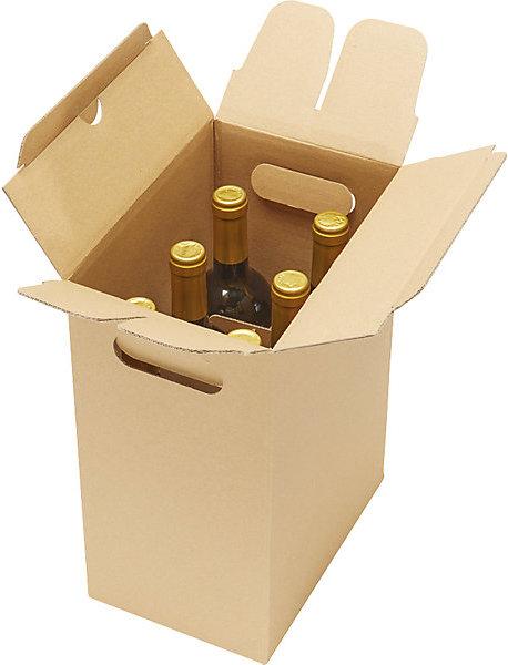 Image du produit kaiserkraft Carton pour bouteilles de vin flow 6er (6 pcs, 16.20 x 32.90 x 24 cm)
