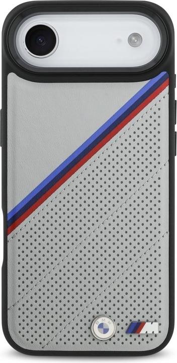 Produktbild BMW Etui M Tricolor Metal Logo MagSafe do iPhone 17 Air szary (Apple iPhone 17, Apple iPhone Air)