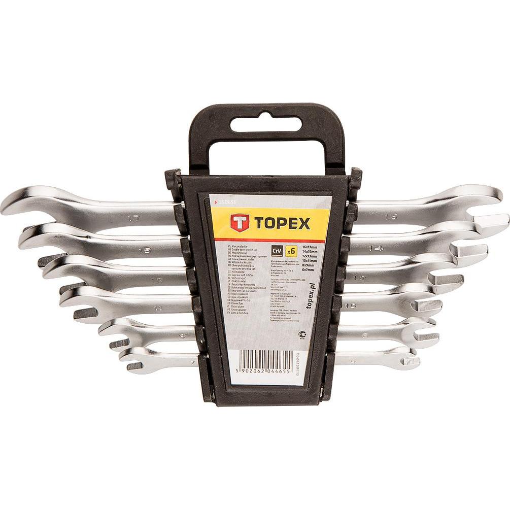 Topex, Chiave dinamometrica, Set di chiavi piatte 6-17mm 6 pezzi (35D655)