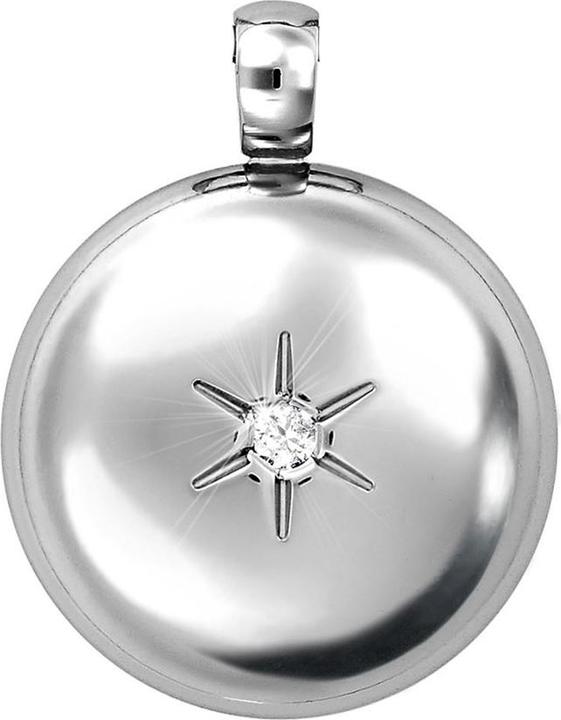 Image du produit Xen Pendentif rond avec brillant 0,04 ct. TW/si (Acier inoxydable)