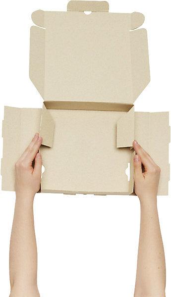 Actual product image kaiserkraft Grass paper folding box terra (50 x)