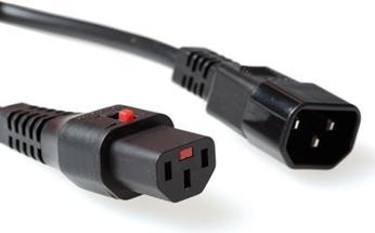 Produktbild Iec Lock 230V connection cable C13 lockable - C14 black 2.00 m (2 m)