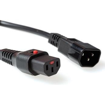 Thumbnail - Iec Lock 230V connection cable C13 lockable - C14 black 2.00 m (2 m), Stromkabel