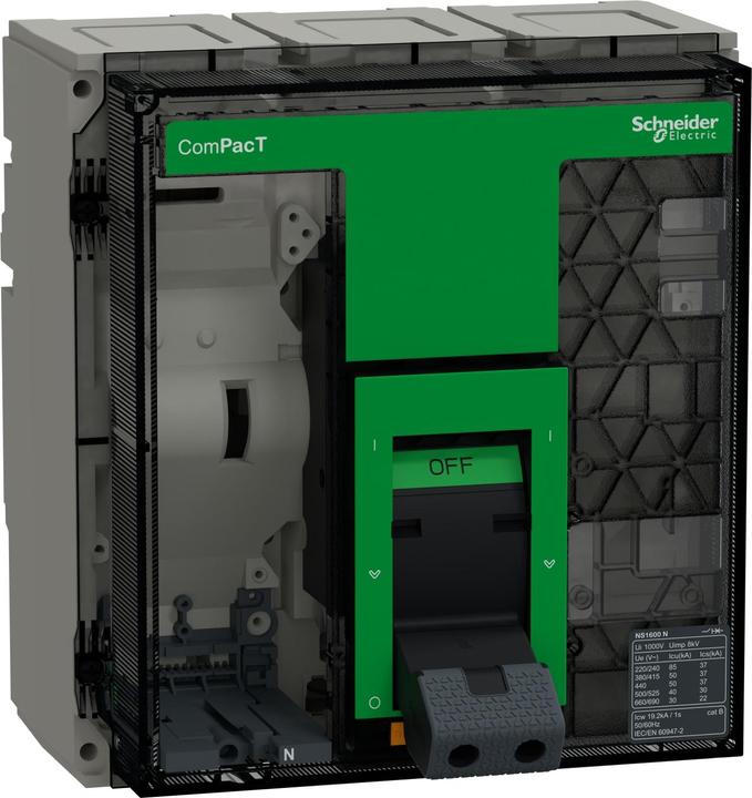 Produktbild Schneider ComPacT NS1600N, 3P, 1.600 A, max. Ausschaltverm. 50 kA C160N3FM