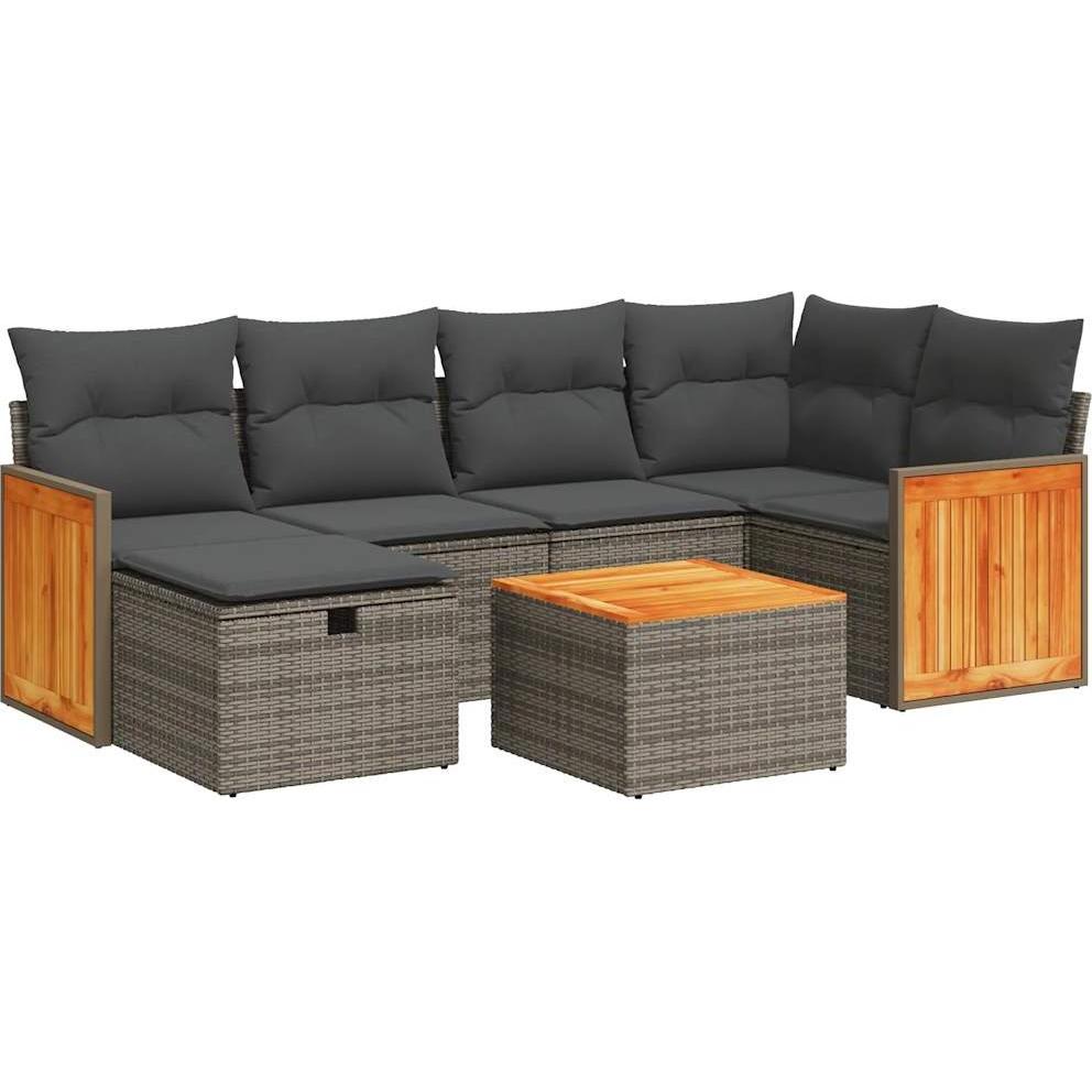 Thumbnail - VidaXL, Gartenlounge, 10-tlg. Garten-Lounge-Set mit Kissen