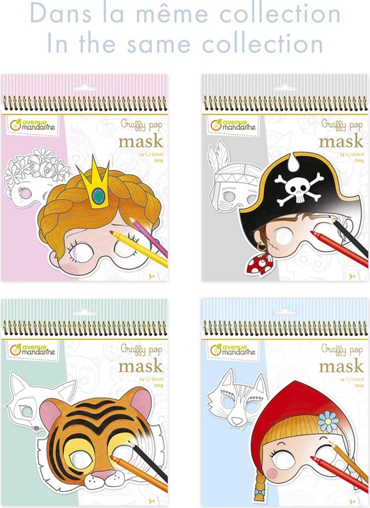 Immagine prodotto Avenue Mandarine Maschera da colorare libro Graffy Pop