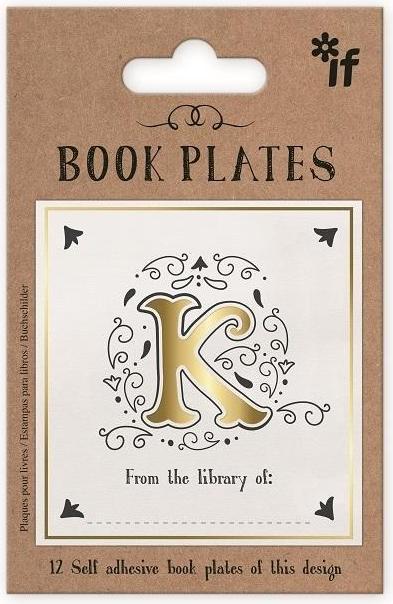 IF Exlibris - Satz Aufkleber - Buchstabe K