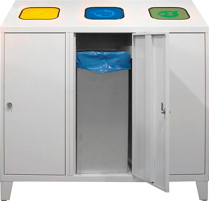 Produktbild ADB Mülltrenner 3x 120,0 l lichtgrau (120 l)