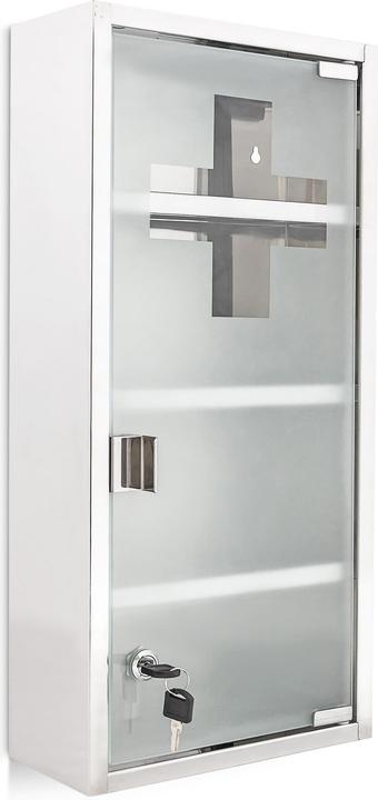 Immagine prodotto Relaxdays Armadietto porta medicinali quadrato (27 x 12 x 57 cm)