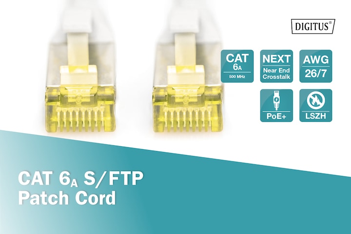 Image du produit Digitus Câble de réseau (S/FTP, CAT6a, 15 m)